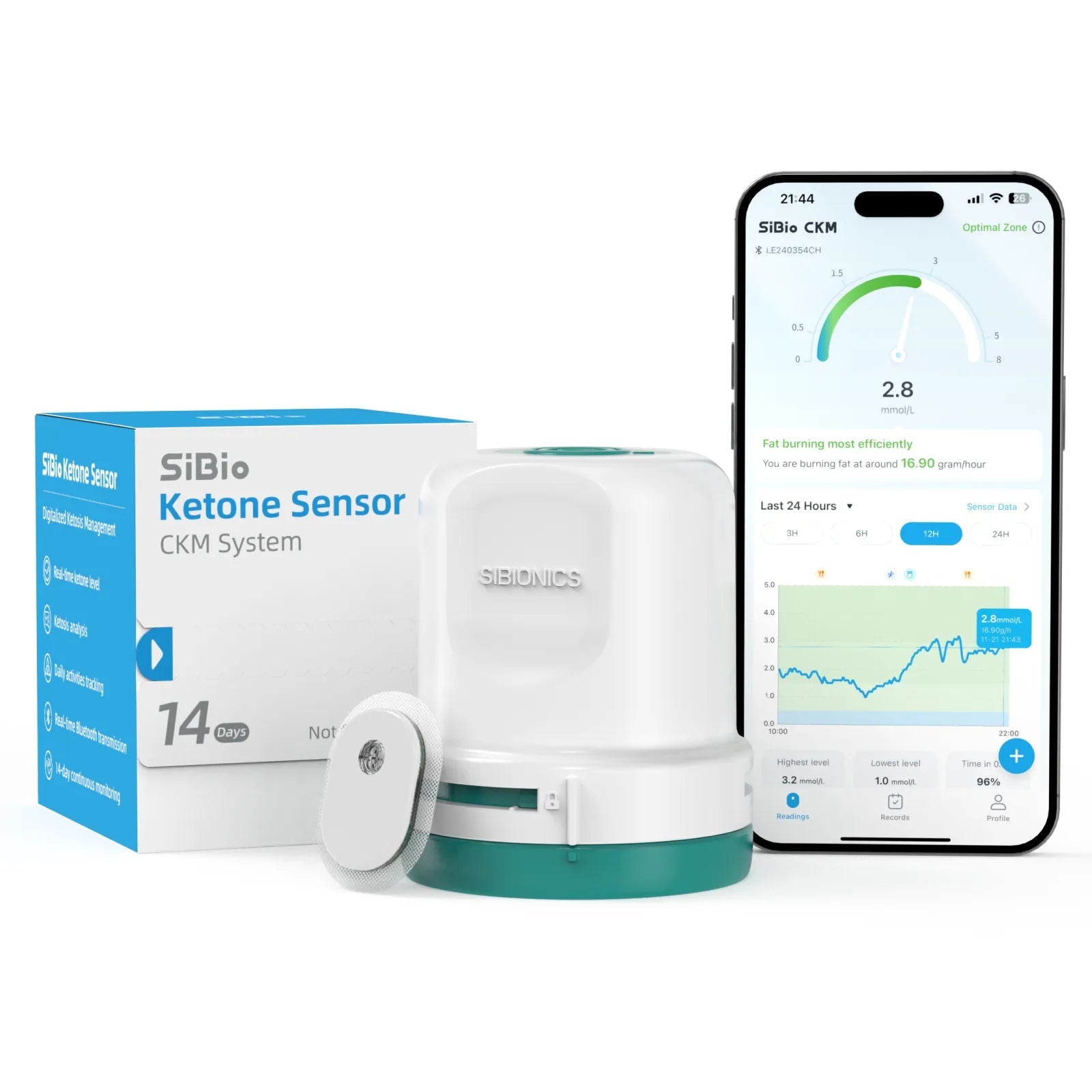 SiBio KS3 CKM Continuous Ketone Monitoring System - SiBio